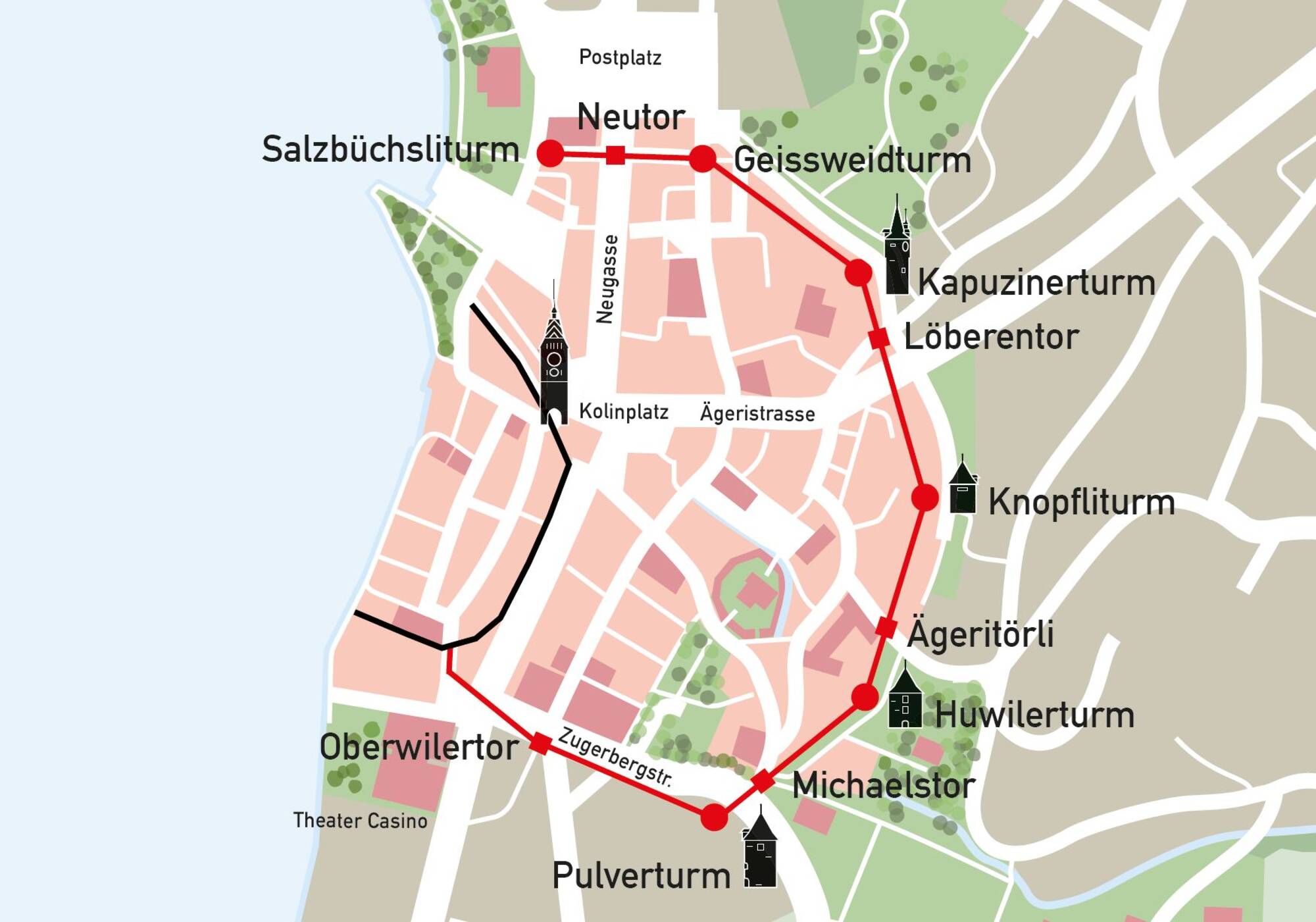 Stadt Zug saniert Stadtmauer beim Huwilerturm