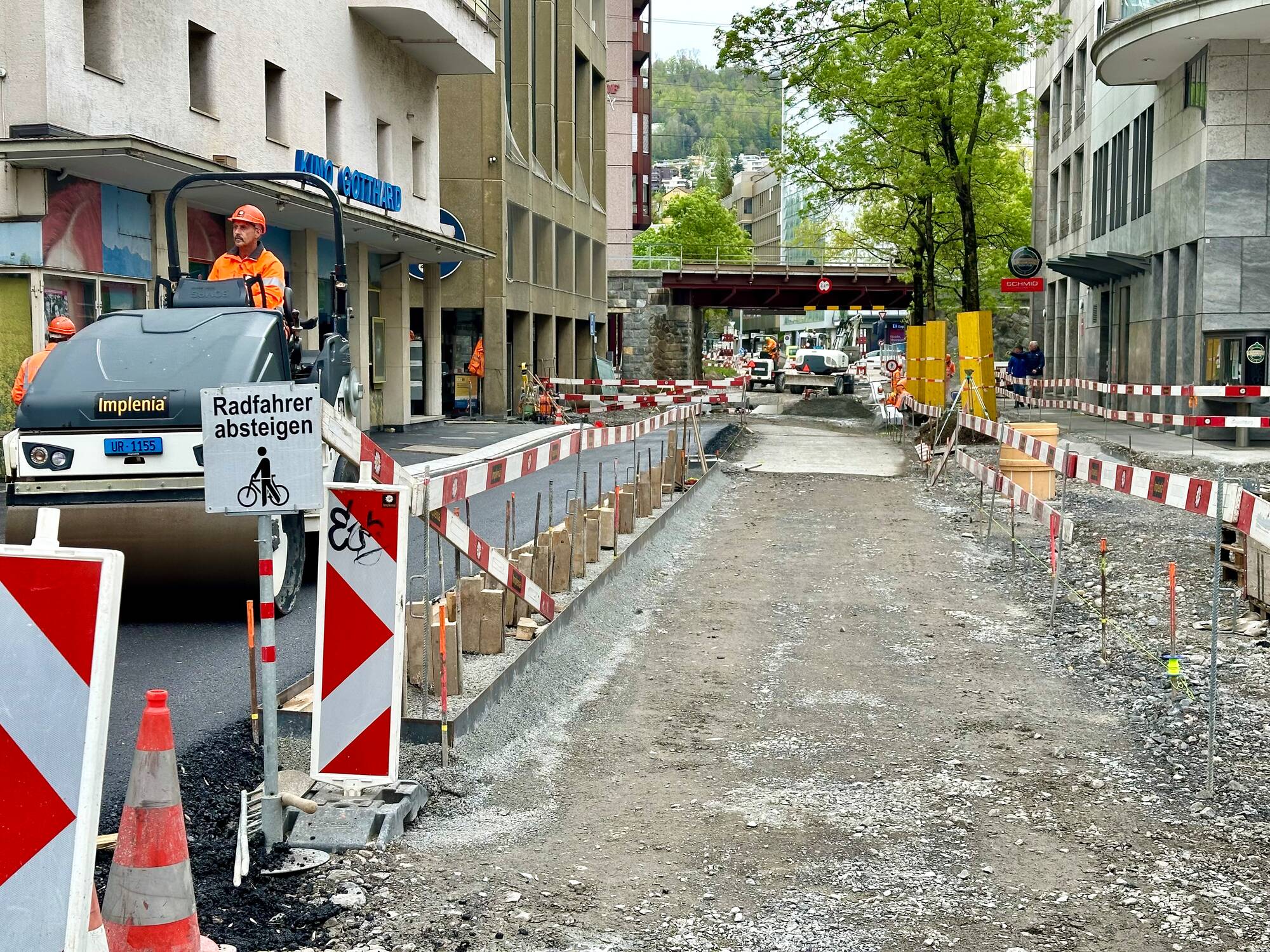 Bauarbeiten an der Gotthardstrasse schreiten planmässig voran
